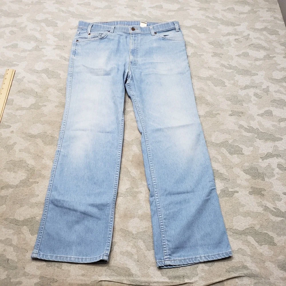 Vintage Levi's Jeans Mens 38x30 Blue 90s Denim Light Wash Brown Tag